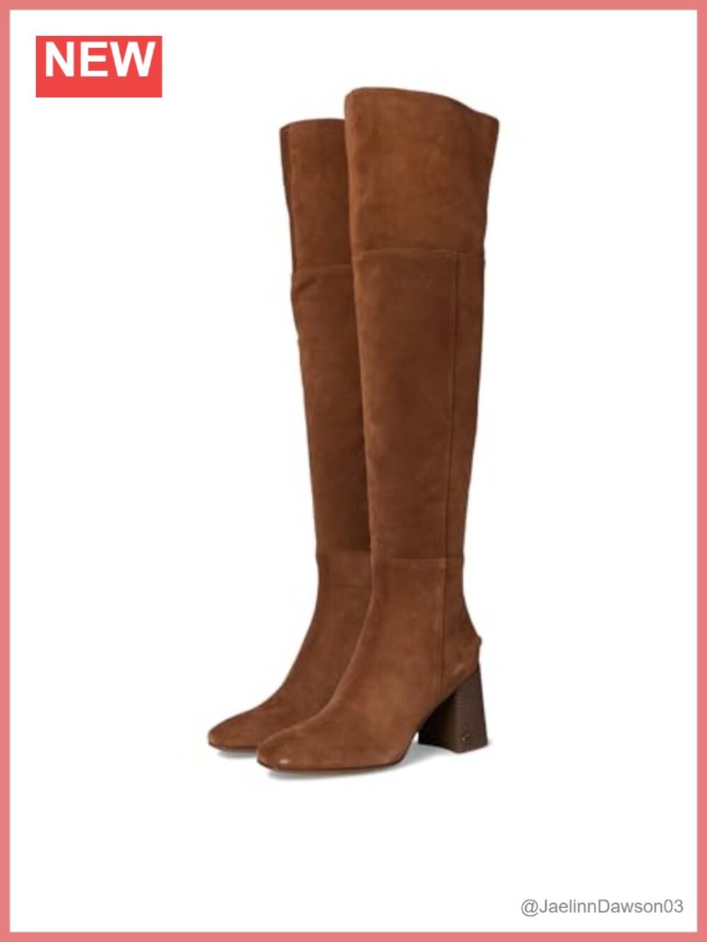 Suede Block Heel Mid-Calf Boots with Round Toe Zipper